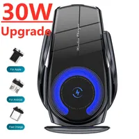 Wireless Chargers 30W Car Charger Magnetic Phone Holder Mount For 13 12 11 XR X 8 Infrared Sensor QI Fast Charging 221114