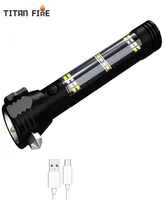 Nouvelle lampe de poche LED 5000 Lumens Solar Power USB USB Tactique Multifonction Torche Torche Torche Tourle d'urgence Compass9095236