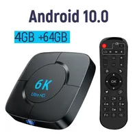 Android 10.0 TV Box 6K Allwinner H616 Assistente de voz 3D 4K 1080P Receptor de v￭deo WiFi 2.4g 5.8g