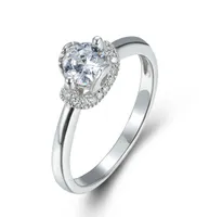 Luckyshine Latest Women 925 Sterling Silver Weddings Engagement Ring Fashion Design White Rhinestone Men Rings6017239
