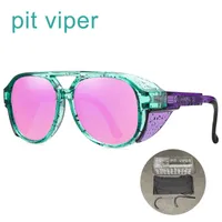 Okulowanie na zewnątrz Pit Viper UV400 Vintage Sunglasses Men Men Retro Sun Sklą