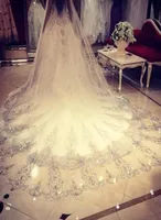 Wedding Veils Bridal for Girls Bling Bling Crystal Cathedral Luxury Long Applique Beaded Custom Bride Veils Rhienstone7396139