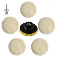 Car Washer 6 Pcs Polishing Pads Buffing Pad For 3 Inch Bonnets Waxing Buffer Discs Wheel Kit Drill With M14 Adapter