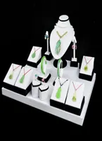 White Black Jewelry Display Pending Ring Collar Soporte de collar Showcase931157