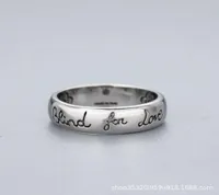 Ring Two G Santique Thai Sier Blind for Love Silver Jewly02335320