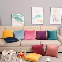 Pillow Solid Color Velvet Cover Decorative S For Sofa Living Room Soft Pillowcase With Hidden Zipper Fashion Home Decor