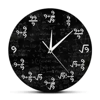 Die Nines Math Wall Clock Nummer 9 Math Modern Modern Wall Watch Mathe Gleichung Die Uhr der 9S -Formeln mathematische Wandkunst Y200110207Q