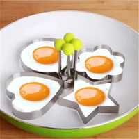 Other Bakeware 1Pcs Stainless Steel Fried Egg Mold Pancake Bread Fruit and Vegetable Shape Decoration Kitchen Accessories Gadgets 221114