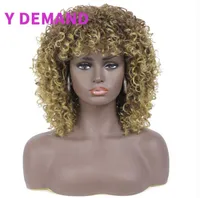 Brazilian Afro Kinky Curly Like Human Hair Wigs for Black Women Glueless None Lace Wig Full4432108