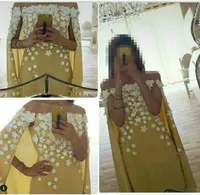 2015 Myriam Fares Dresses Sheath Off Shoulder Floor Length Satin Handmade Flowers Celebrity Evening Gowns With Cape2061855
