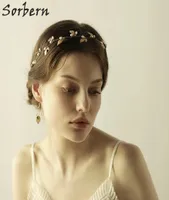 Сорберн роскошные золотые листья головокружительные волосы Check Hair Crystal Hair Jewelry Festival Festist