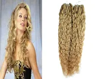 Cabelo virgem brasileiro Mel loiro Curly Micro Bead Hair Extensions 200G Micro Ring Human Hair Extensions 1GS 200S Micro Loop 1G 8400576
