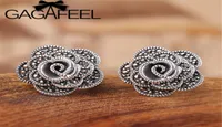 Gagafeel S925 Sterling Silver Rose Earring Marcasite Flower Pendientes Thai Plate Vintage Jewelry for Women Fine Gifts6305272