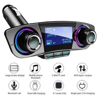 Car Bluetooth FM Transmitter Wireless Hands Audio Receiver Auto MP3 Player 2 1A Dual USB Fast Charger Car Accessories285O