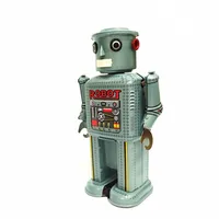 Novelty Games Adult Collection Retro Wind up toy Metal Tin moving Arms swing alien robot Mechanical Clockwork toy figures kids gift305r