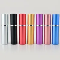 Perfume Bottle 5ml Aluminium Anodized Compact Perfume Aftershave Atomizer Fragrance Glass Scent-Bottle LX9246