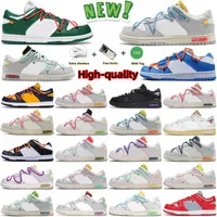 2022 Designers Chaussures d￩contract￩es Cher Lot d'￩t￩ 1 05 de 50 Collection Pine Orange Green SB Low White Ow The 50 TS Trainer Chunky UNC Mens Women Sneakers