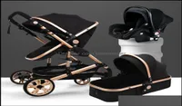 Carrinhos de bebê crianças bebês maternidade luxo carrinho de bebê highview 3 em 1 portátil carrinho de bebê conforto para entrega nascida 20284777593