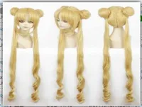 Girl Sailor Moon Cosplay Costumes Wig Tsukino Usagi And Princess Serenity curls Wear Hair Heat Resistant Hair2919635