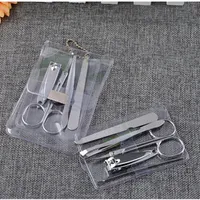 5pcs Pedicure Scissor Tweezer Knife Pick Utility UNIL Clipper Kit Equipamento de arte portátil Manicure Tools196w
