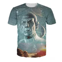 Summer Live Long and Prosper T-Shirt Star Trek Spock Galaxy Space في جميع أنحاء الطباعة ثلاثية الأبعاد القمصان Harajuku Men بالإضافة إلى حجم T ab022271e