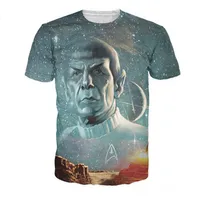 Summer Long و Prosper T-Shirt Star Trek Spock Galaxy Space في جميع أنحاء الطباعة ثلاثية الأبعاد القمصان Harajuku الرجال بالإضافة