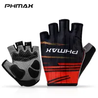 Five Fingers Gloves PHMAX Summer Cycling Anti-Slip Men Women Half Finger Breathable Shock Absorption MTB Road Bike 221116