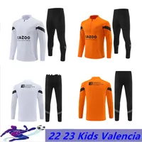 22 23 Kids soccer tracksuit jerseys sets 2022 2023 Valencia football jerseys training tracksuits set chandal survetement
