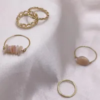 Pendientes del collar Conjunto de la moda de la moda HOMBRA HOLMA HOLED JEYERALIZACIￓN PERSONACIￓN Vintage Natural 5pcs para el regalo de Navidad femenino