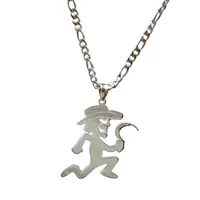 Chains ICP Boondox Charm Pendant Necklace For Mens Boys Women Stainless Steel Juggalo Juggalette Hatchetman Jewelry 4mm 24 Inch Chain