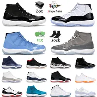 Con Box 11S XI Basketball Shoes Shoes Top Fashion 25th Anniversary Pantone Cool Grey Cap and Gown Cherry Men Women Tennis Sneakers Sneakers Big Taglia 13