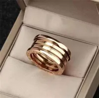 Con Box Fashion 316L Titanio Steel Zero Ring Stones Rings Couple per uomini e donne Ring1512226