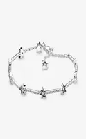 100 925 Sterling Silver Severy Stars Bracelet with Clas CZ Fashion Women Wedding Engagement Jewelry Associory5188895