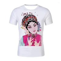 Men's T Shirts Beijing Opera Graphic 3D Printed T-shirt Oversized Trend Tops Man Shirt Short Sleeve Casual Punk Cool Streetwear Pullover