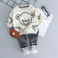 HYLKIDHUOSE Baby Girl Boy Clothing Sets Autumn Winter Plush Infant Clothes Suits Cartoon Children Kids Casual Coatume Y200829 421 Y21928