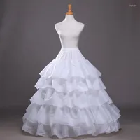 Jupes longues 4 cerceaux jupons jupons pour robe de bal robe de mari￩e mariage sous-v￪tements accessoires de crinoline