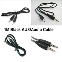 Black Audio Aux Cable 3 5mm Audio для ноутбука для наушников MP3 Stereo 300PS LOT258W
