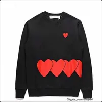 Designer Men's Hoodies Spela tröjor Comes Jumpers des Garcons Letter Brodery Långärmad Pullover Women Red Heart Sportswear FG
