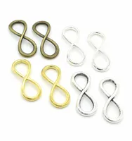 200 PCSlot Infinity Charm Connector Infinity Symbol Charms Pendant 3213mm large size 4 colors for option2438021