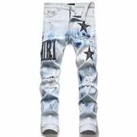 Jeans pour hommes Amiris Designer randonn￩e pantalon Hip-hop Ripped Hip-Hop Brand Pantalones Vaqueros Para Hombre Motorcycle de moto