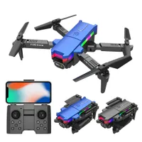 Electronics F190 Mini Aircraft Foldable RC Drone FPV WiFi 4K HD Dual Camera App Control Headless Altitude Hold Quadcopter With Light for Kids Beginners Gifts