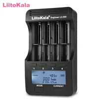 Original liitokala li-500 Intelligent 4 Slots LCD Li-Ionen-Batterie-Ladegerät mit FAST für 1 2V 3V 3 7V 4 25V 18650 26650 Recargerale 348b