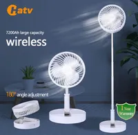 HATV Portable Fan USB Rechargeable Folding Telescopic Floor Standing Mini s for Home Outdoor Camping Air Conditioner 2205318967355