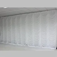 Nuove decorazioni per lo sfondo del palcoscenico per feste di matrimonio da 10ftx20ft decorazioni di sponde notring in ondulazione design bianco Colore266f
