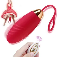 NXY Toy10 Speed ​​Silicone Bullet Egg Vibrateurs pour les femmes Télécommande sans fil vibrant USB Massage rechargeable Ball Adult Sex Q0508290N