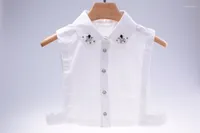 Choker 2022 Fashion Pure Crystal Necklace Blus falsk krage slips falsk spetsskjorta dubbel - skiktad