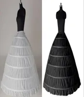White Black Cheap Lace Edge 6 Hoop Petticoat Underskirt For Ball Gown Wedding Dress 110cm Diameter Underwear Crinoline Wedding Acc9864874