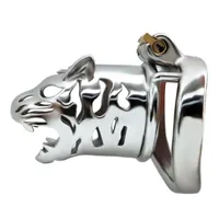 Massage Frrk Tiger Cage Penis Ring Keuschheit Ger￤t Kupferverriegelungszylinder Sexspielzeug f￼r M￤nner tragen auf den Hoden Schwanz Erwachsene Produkte299u