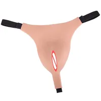 Silicone Pant Hide Penis Protect Crotch Fake Vagina Shape para crossdresser transg￪nero Travesti Sissy Dragqueen Stage Movie Prop256f