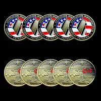 5pcs Non Magnetic Crafts Challenge Coin Operation Enduring dom Combat Veteran OIF Bronze Plated Miliatry284h